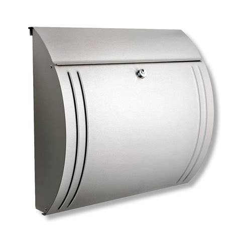 modena stainless steel post box|Burg Wachter Modena Stainless Steel Letter Box.